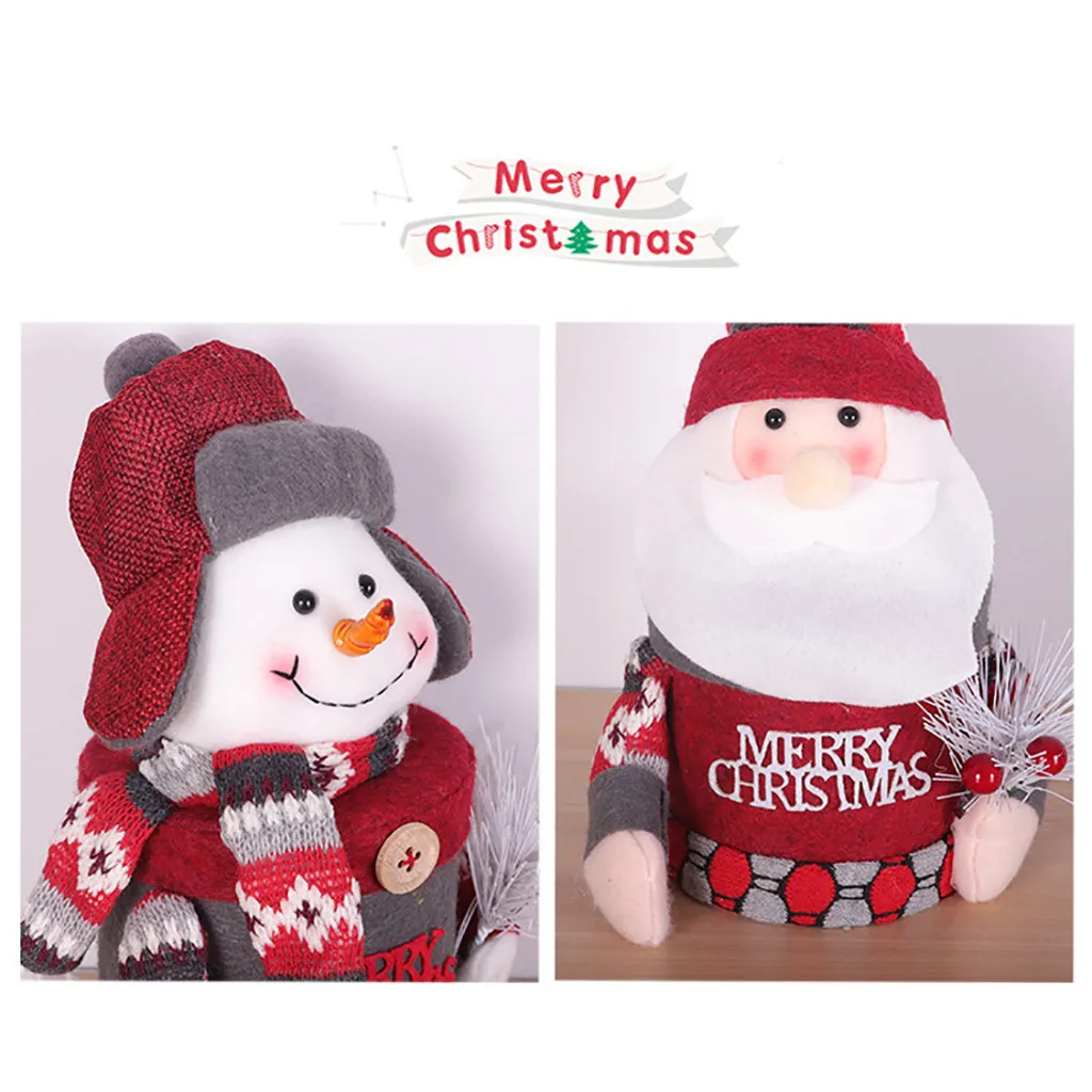 

Christmas Gift Box Santa Claus Snowman Present Wrap Apple Candy Box Decor Doll Interesting Creative Home Accessories Doll