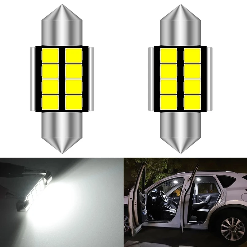

2pcs C5W C10W led CanBus bulb 31mm 36mm 39mm 42mm 2835 SMD LED Festoon Car Interior Lights Reading Dome License Plate Lamps