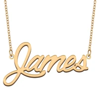 james name necklace for women stainless steel jewelry 18k gold plated nameplate pendant femme mother girlfriend gift