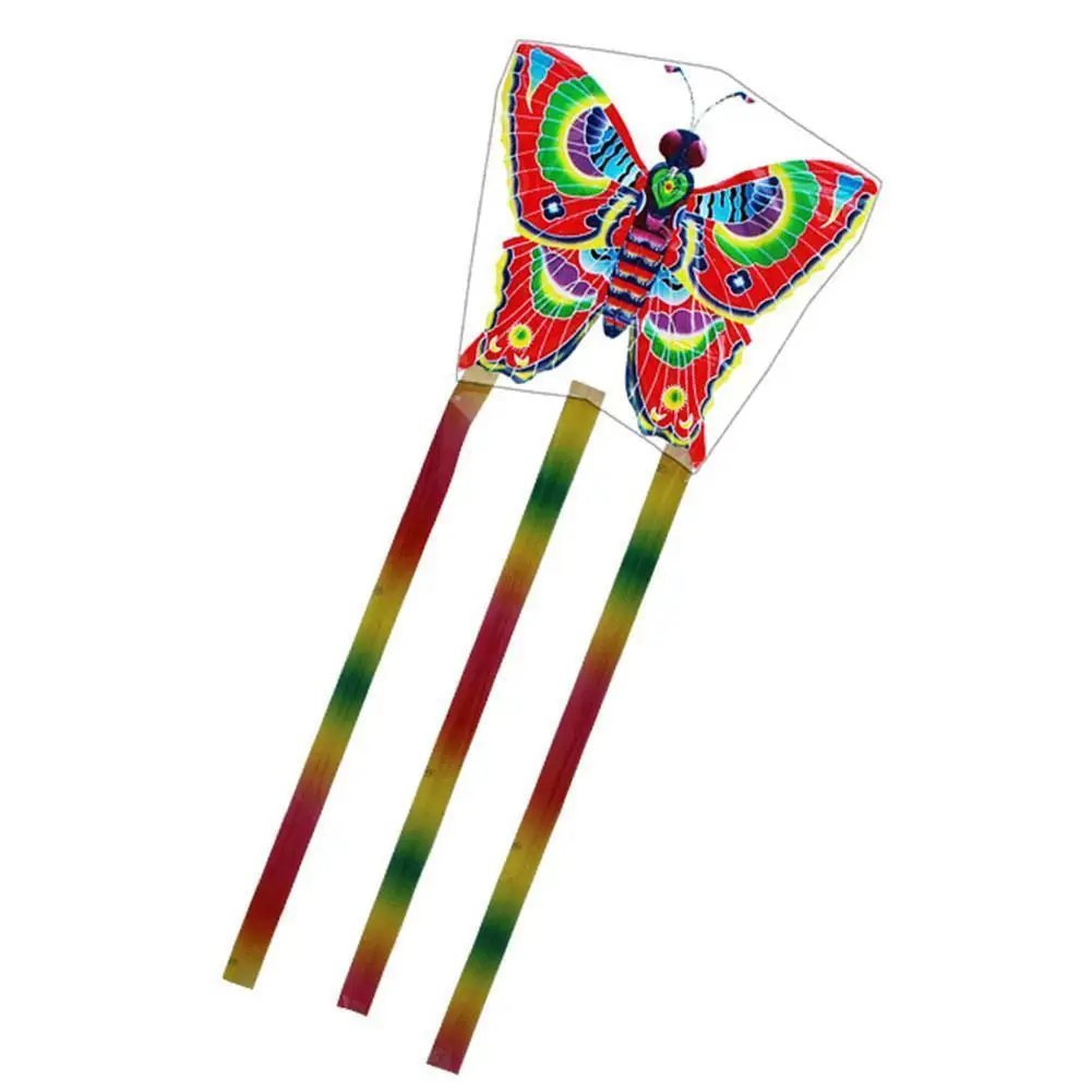 

Random color Outdoor Plastic Children Kite Funny Sports Bee Butterfly Eagle Model Flying Toys Without Line Kite U4I2