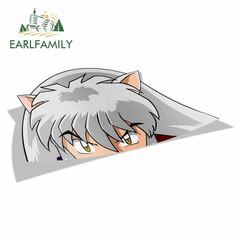 EARLFAMILY мультяшная Автомобильная наклейка для Inuyasha Peeker Peek большой головы аниме