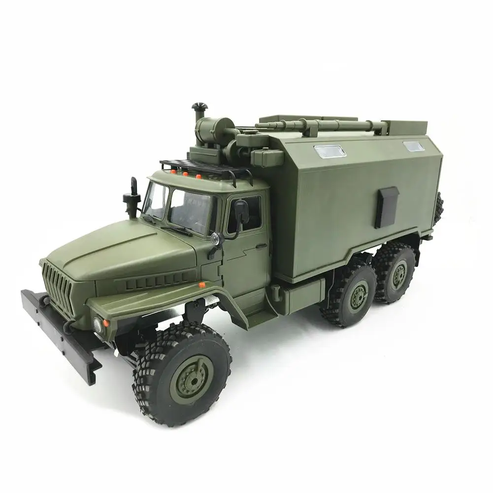 WPL Ural 1:16 Six-Drive Military Truck Command Communication Vehicle Full Scale Simulation Climbing Remote Control Car Toy | Игрушки и