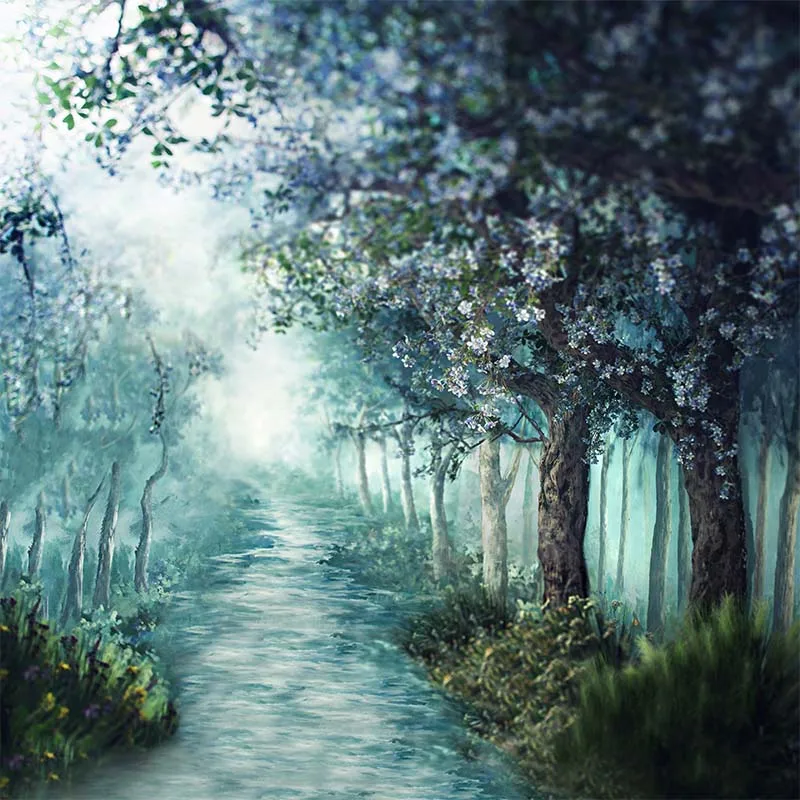 Виниловый фон для фотосъемки с компьютерной печатью винтажный замок улицы дети