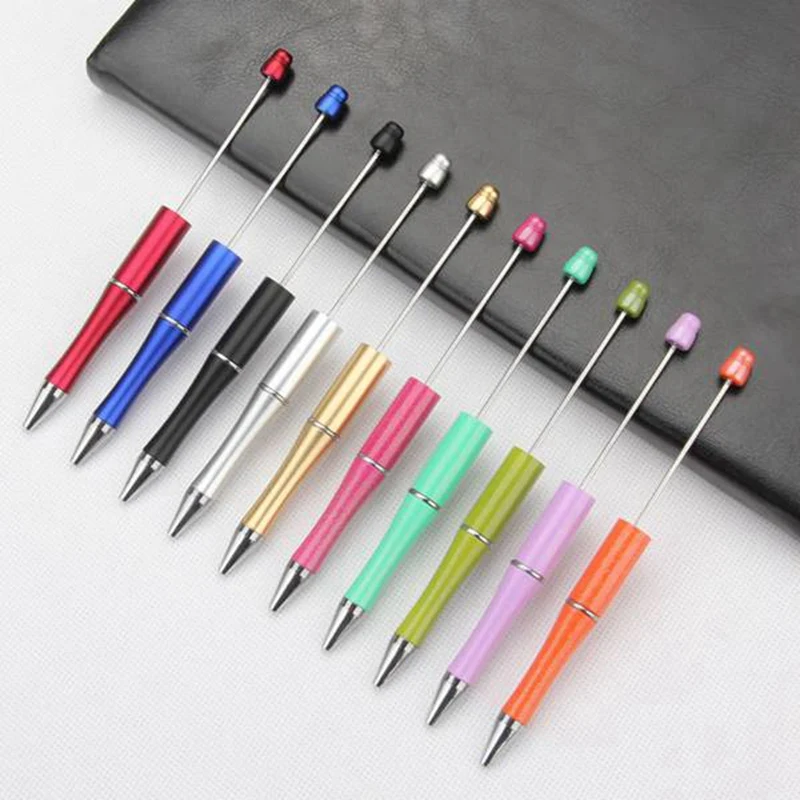 Bol&iacute;grafo de pl&aacute;stico con abalorios de colores variados para ni&ntilde;os, regalo personalizado para invitados de boda, 50 Uds.-3