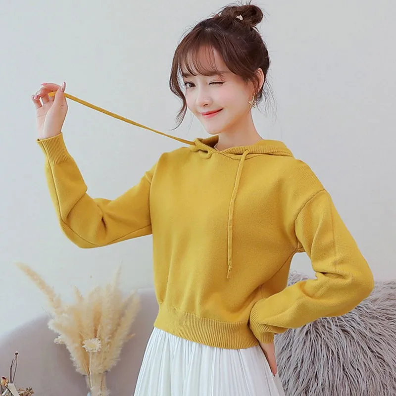 

Hoodies Women Solid Color Loose Simple Hooded Long Sleeved Hoodie Fashion Sweatshirt Wild Casual Tops