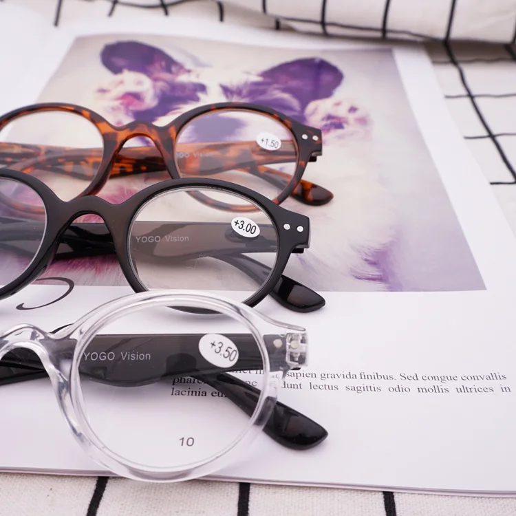 Новые женские ретро-очки для чтения круглые очки мужские леопардовые прозрачные оправы дальний прицел очки+ футляр диоптрий+ 1,0~+ 4,0
