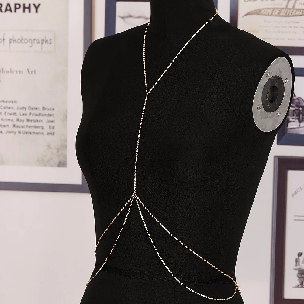 Цепочка блестящая женская перекрещивающаяся под талию живота очаровательное