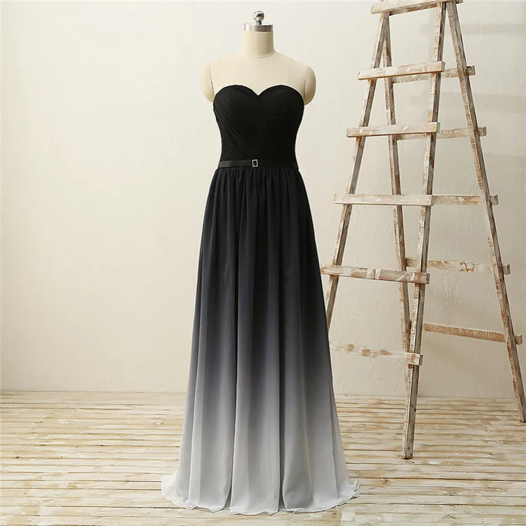 

Bealegantom Sexy Gradient Strapless Long Evening Dresses 2019 With Belt Lace Up Formal Prom Party Gown Vestido Longo QA1521