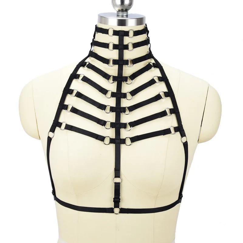 Женский открытый эластичный бюстгальтер Kasure черный с регулируемым ремешком