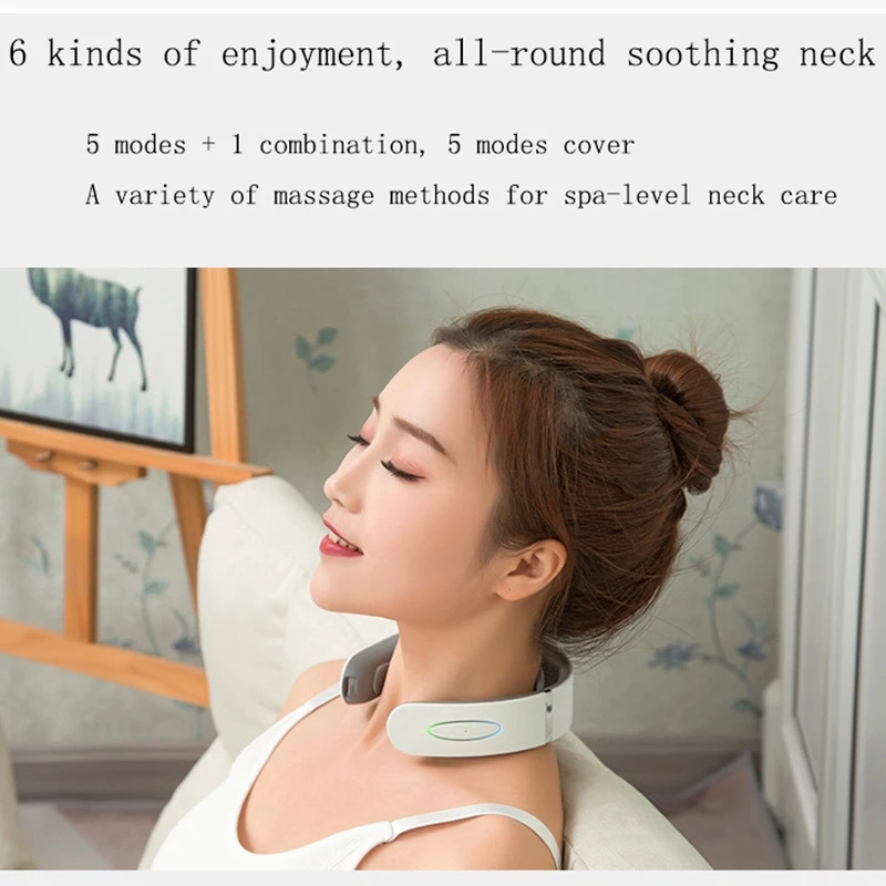 

Electric Pulse Back and Neck Massager Heating Tool Healthcare Relaxation Health Care Cervical Massager