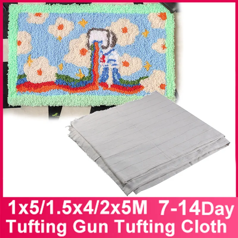 

1x5/1.5x4/2x5M Primary Tufting Cloth Marked Lines Woven for Making Garments DIY Carpet Tapestry Rug Making