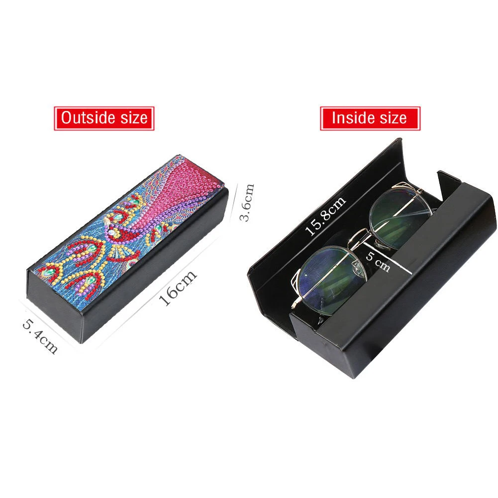 DIY Diamond Painting Glasses Case Box Leather Animal Mosaic Kit Handmade Drawing Picture Set Sunglasses Storage | Дом и сад