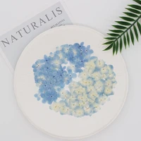 original blue hydrangea dried press flower for photo frame decoration wholesale free shipment 120pcs