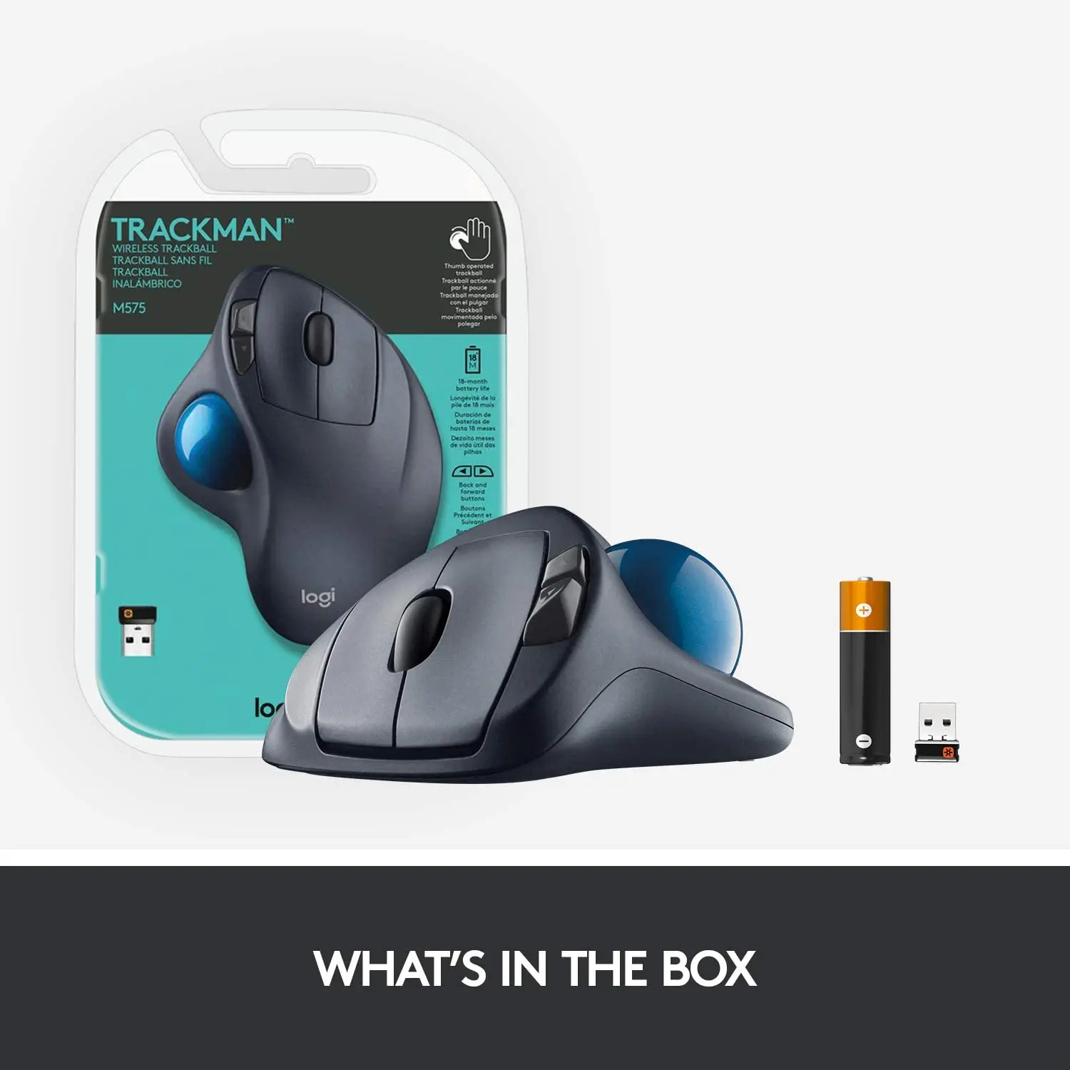 Беспроводная игровая мышь Logitech M570 USB 2 4 ГГц эргономичная Вертикальная