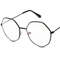 fashion personality glasses women retro optical irregular polygon eyewear anti uv spectacles alloy frame eyeglasses