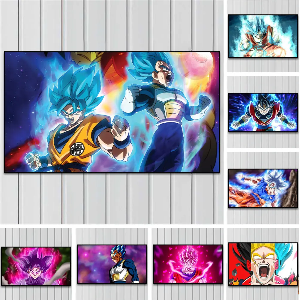 

Japanese Anime Dragon Ball Goku Vegetto Poster Wall Art Decoration Anime Canvas Painting Cuadros Mural Home Kids Room Decor