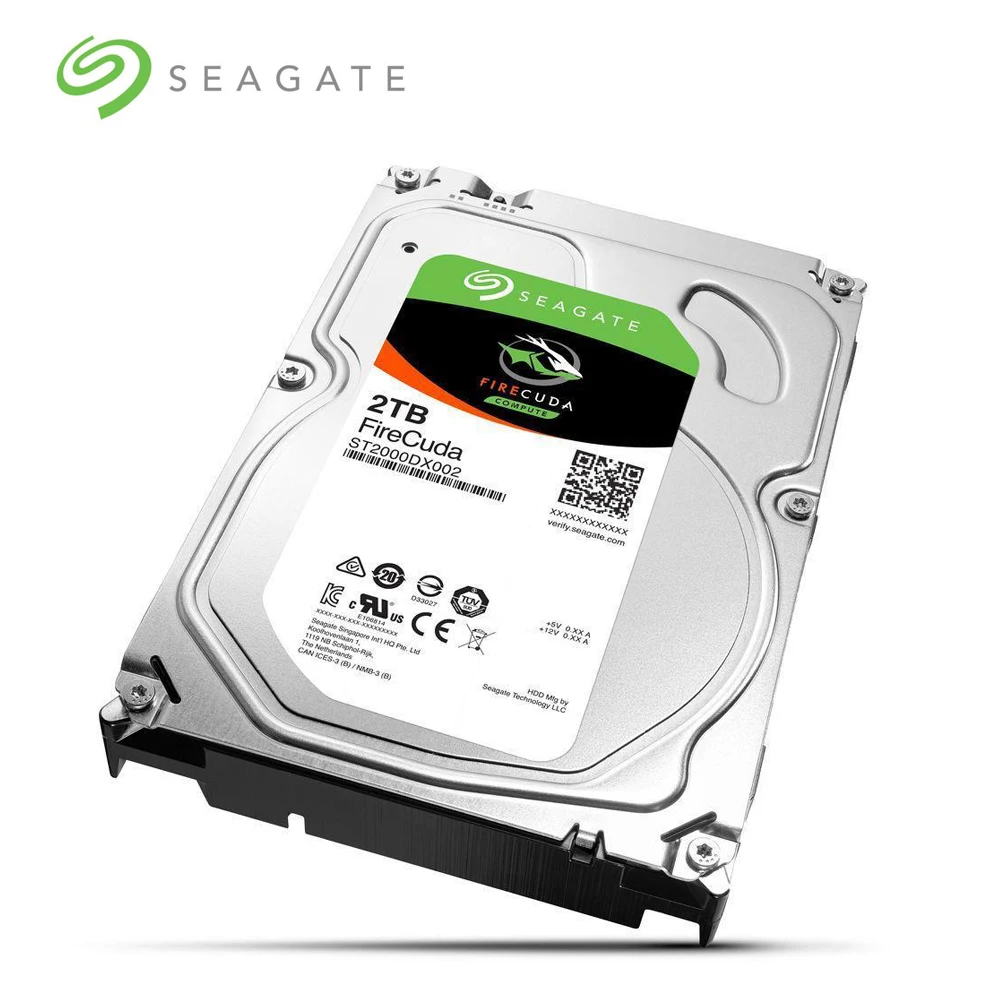 Seagate 2 ТБ FireCuda Gaming SSHD (твердотельный гибридный диск)-7200 об/мин SATA 6 ГБ/сек. 64 МБ кэш
