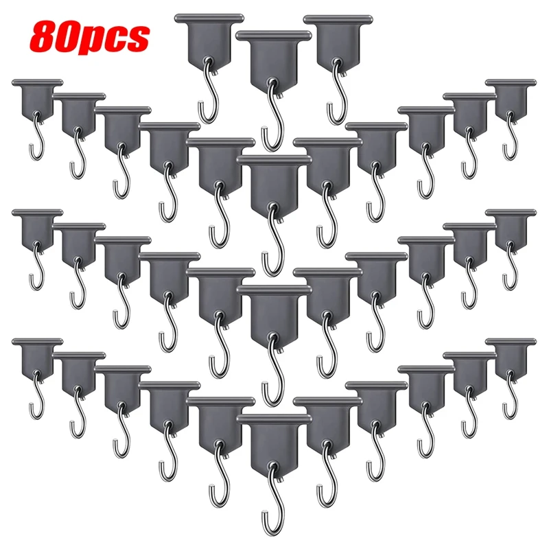

80PCS Camping Awning Hooks, RV Awning Hangers Hooks RV Party Light Hangers for Christmas Party, Motorhome, Caravan