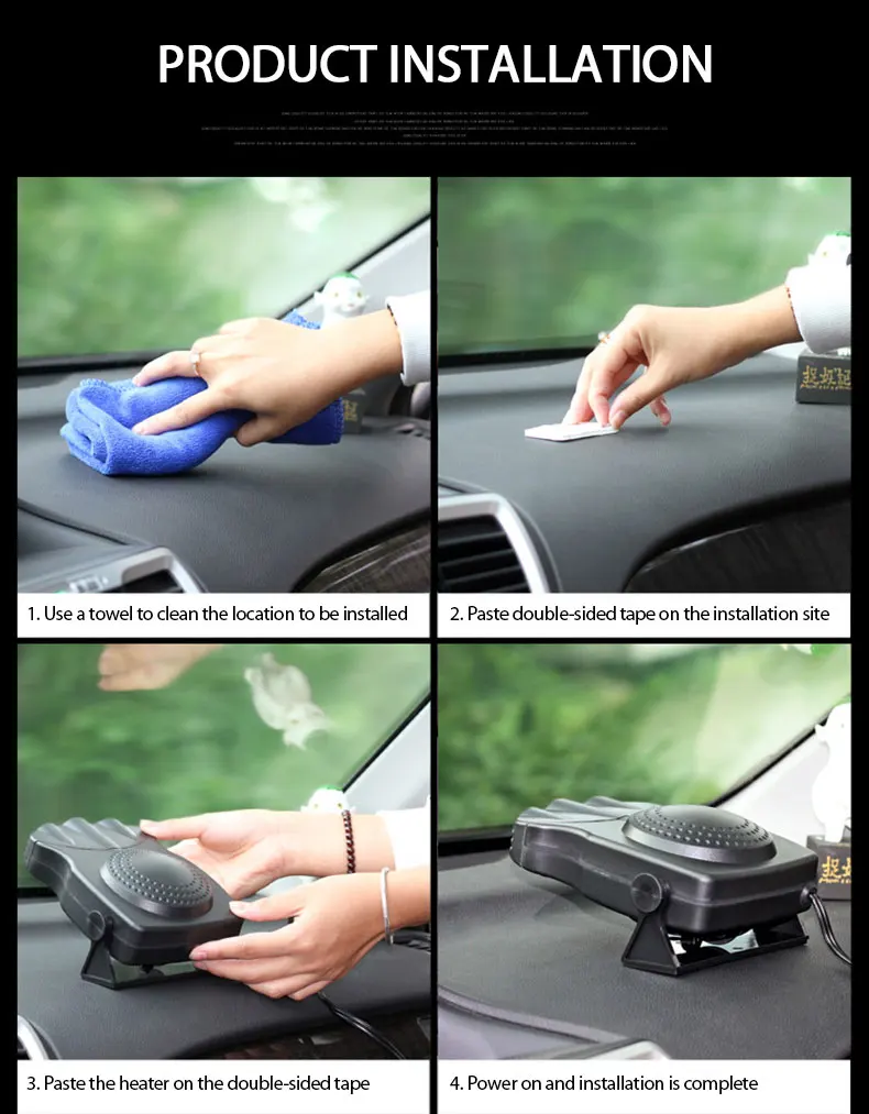 

12v Defroster Defog Car Heater Electric Fan Windshield Windows Heated Device Heater Cooling-fan Dashboard Defroster Windshield