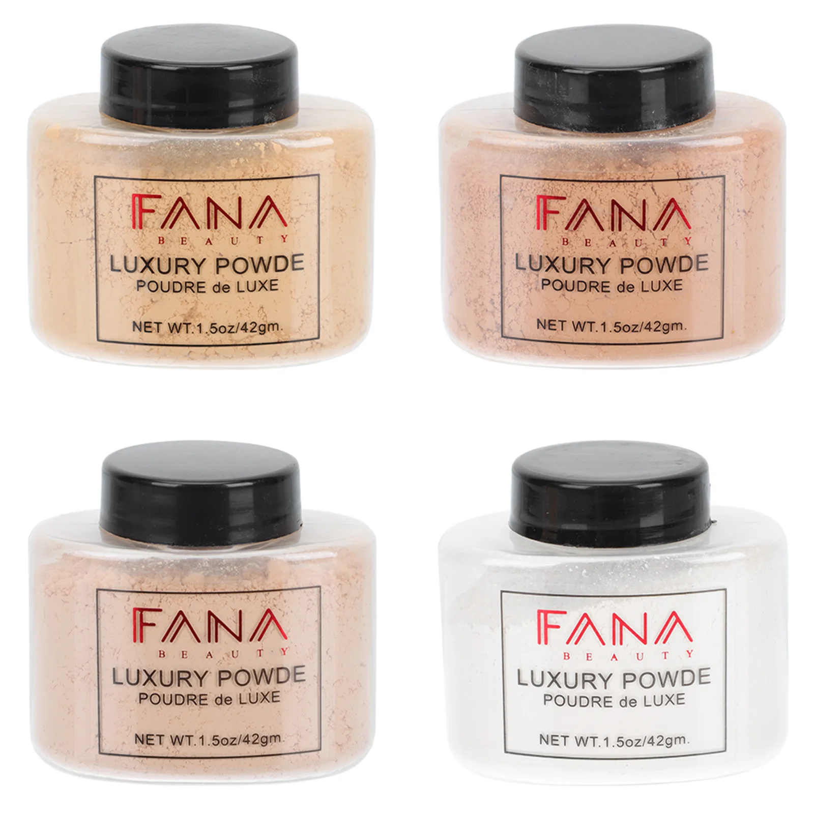 

4 Bottles Girl Makeup Loose Powder Oil Control Loose Powder Face Loose Powder