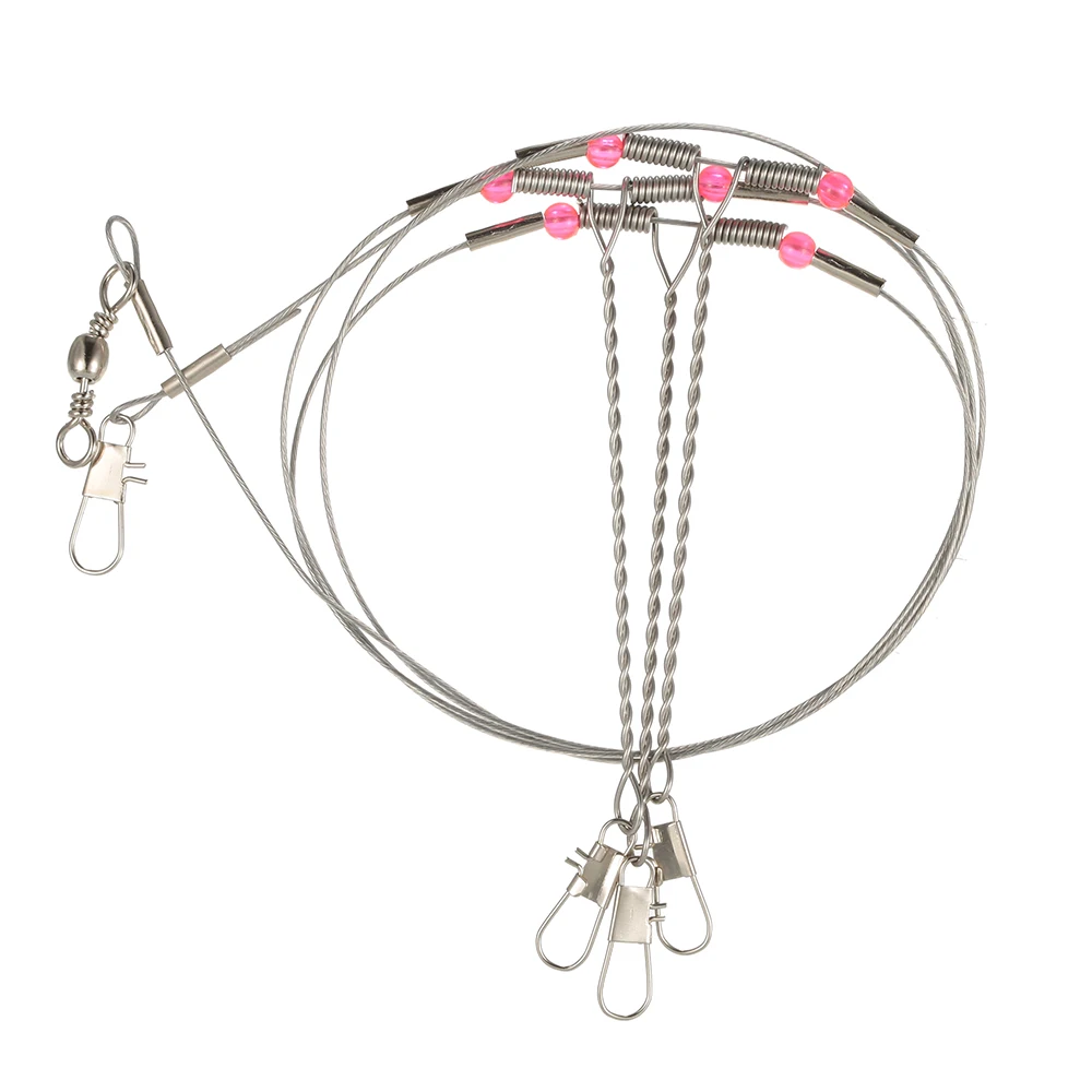 5 шт. рыболовный крючок Рыболовные снасти проволока лидер анти-обмотка Вертлюг из