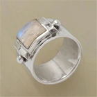 Большое Квадратное кольцо с опаловым камнем, широкое кольцо, цвет старое серебро, для мужчин, властное кольцо, обручальное аксессуары для пальцев