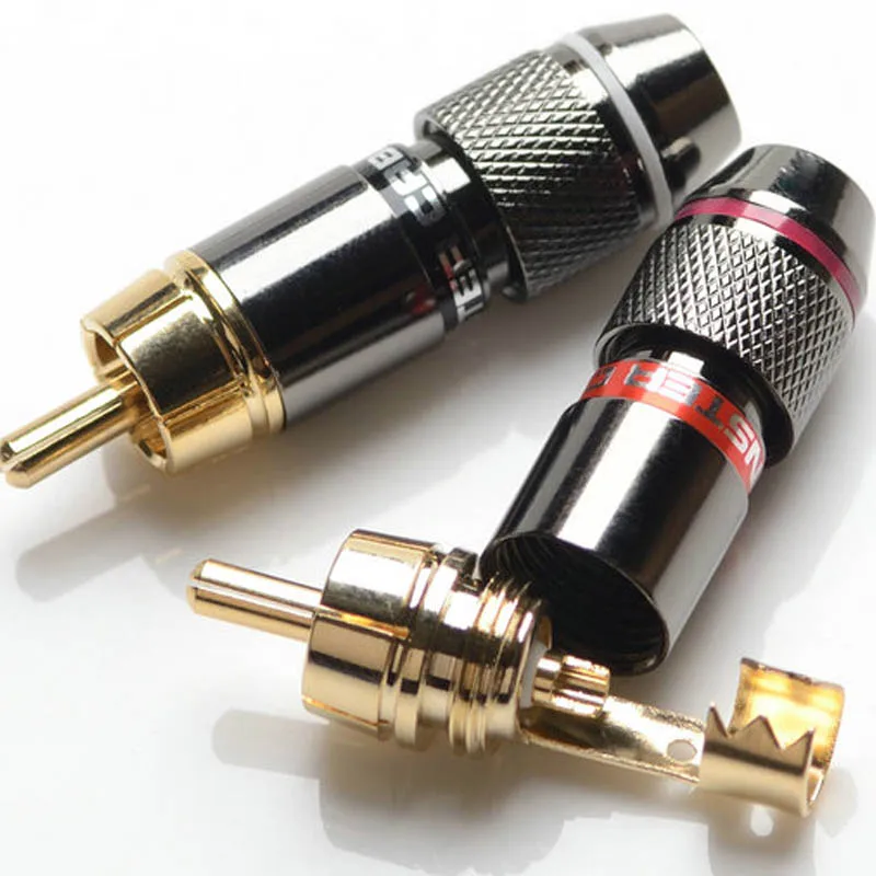4 шт. самоблокирующиеся аудио-разъемы из чистой меди | Электроника
