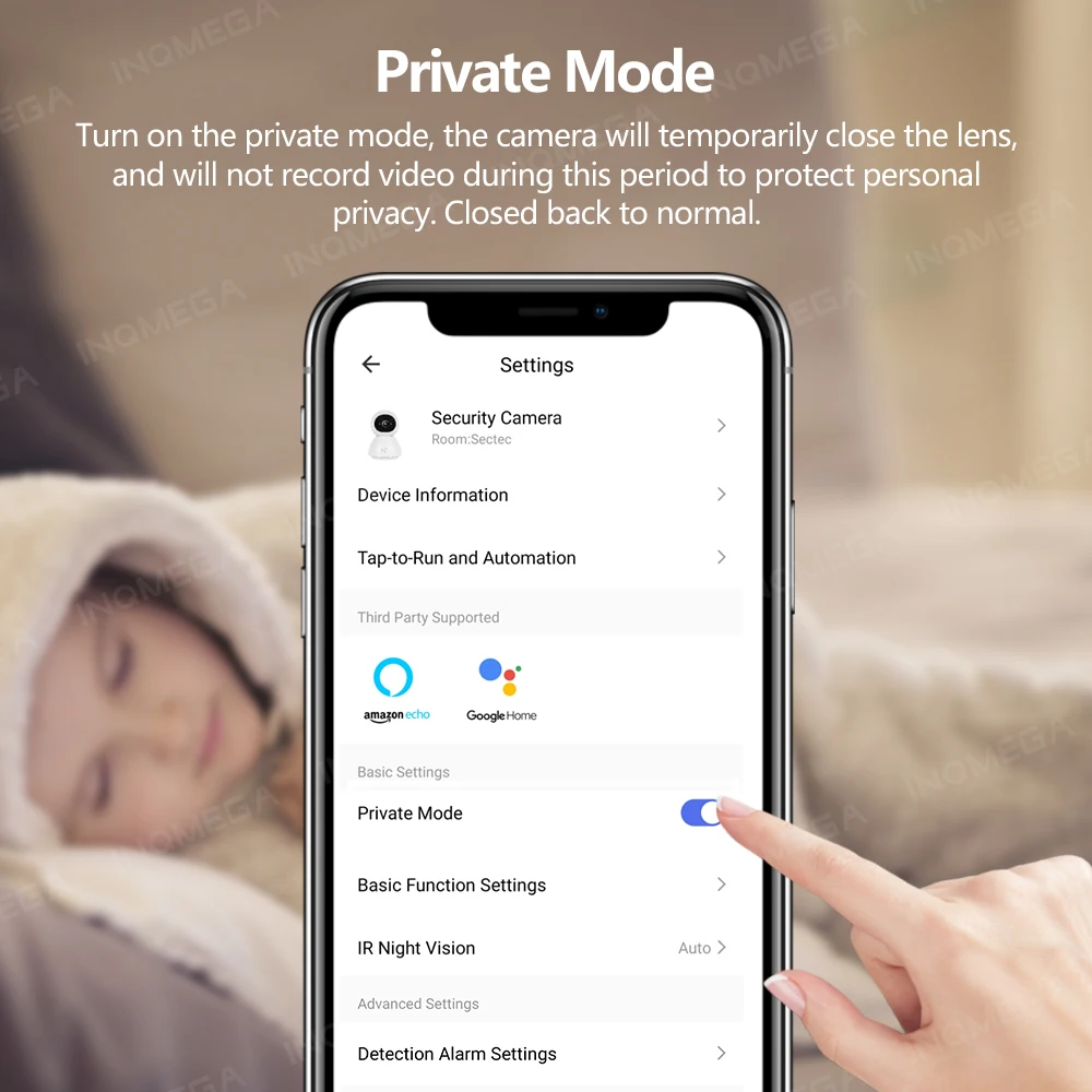 inqmega tuya smart wifi camera home security cameras wireless ip cam with privacy mode for child support google home alexa free global shipping