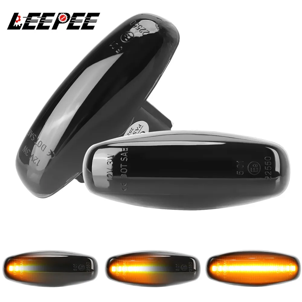 

2Pcs/set Flowing Water Indicator Light For Toyota Vios Yaris 2014-2017 Side Marker Lamp Dynamic Turn Signal Light Car Supplies