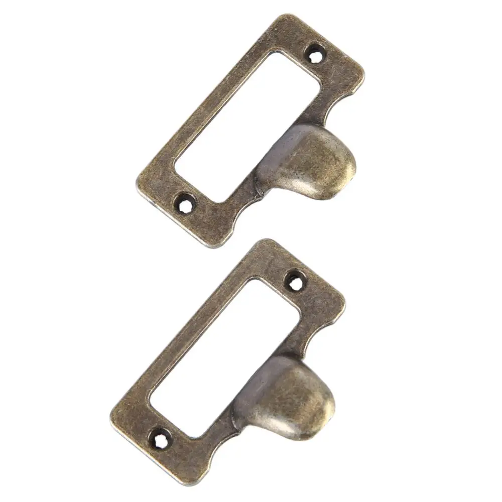 Античный латунный ярлык ящика 6 шт. ручка для шкафа визитная карточка бирка Ретро