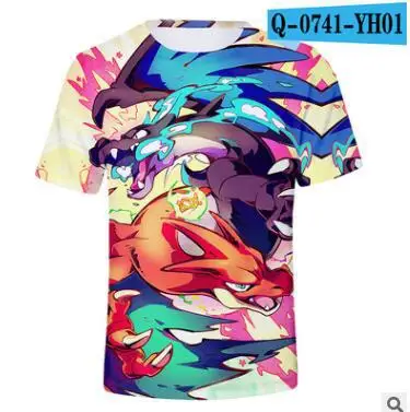 

Pokemon Men T-shirt Pikachu Children's T-shirts Anime Cartoons T-shirts Children's Clothing Summer Short Sleeve Baby Shirt Gifts