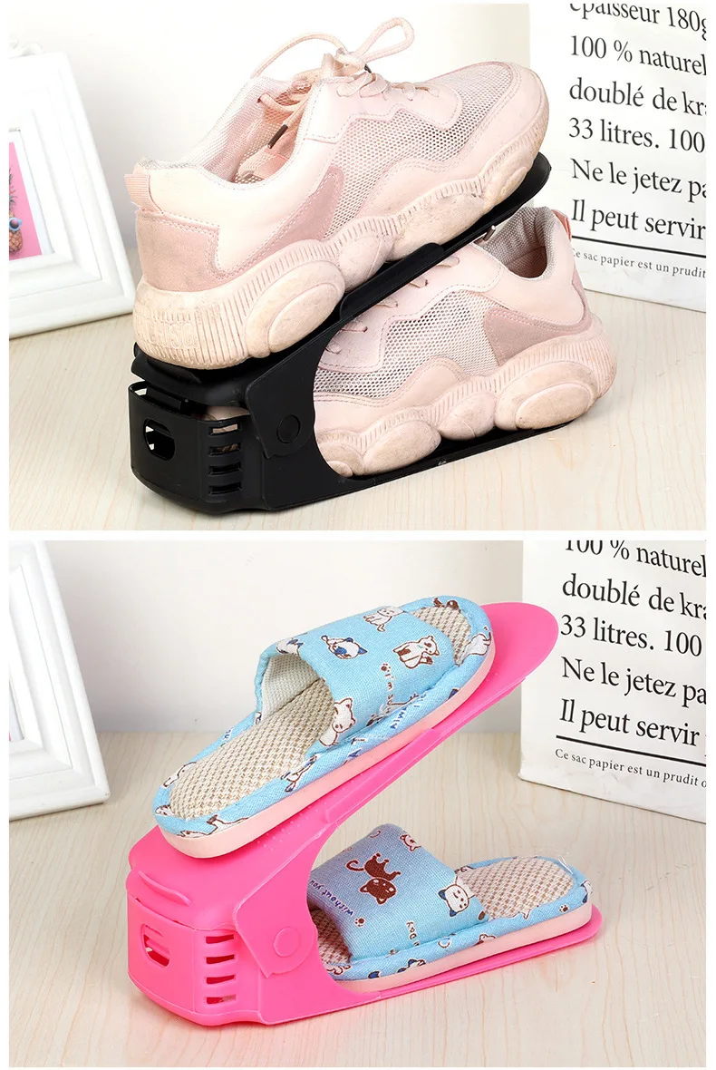 

5Pcs/set Shoe Rack Organizer Adjustable Storage Shoes Stand Shelf Support Slot Space Saving Cabinet Cupboard Closet For Shoes