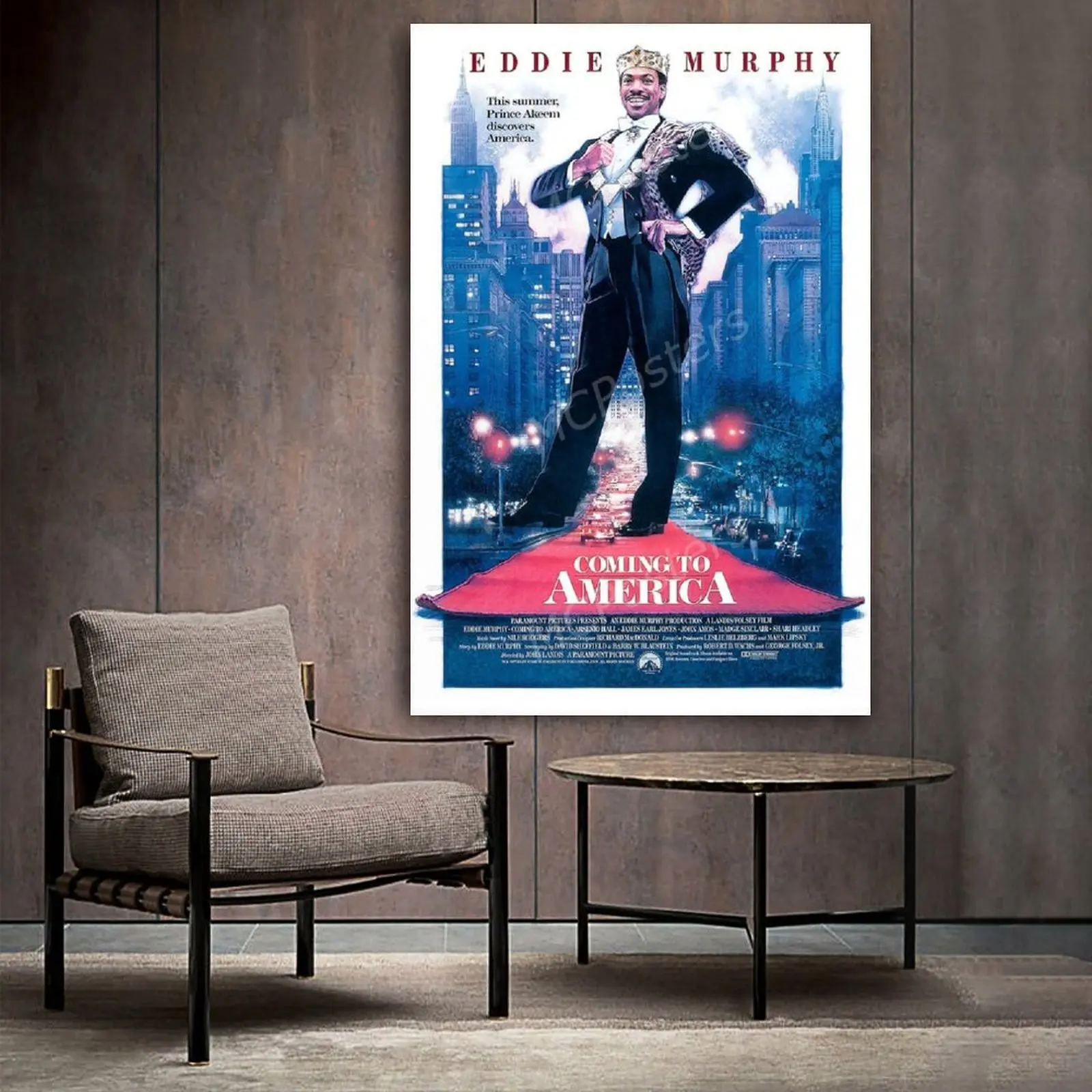 

Coming to America Eddie Murphy Glossy Finish Movie Print on Canvas Painting Wall Art for Living Room Home Decor Boy Gift