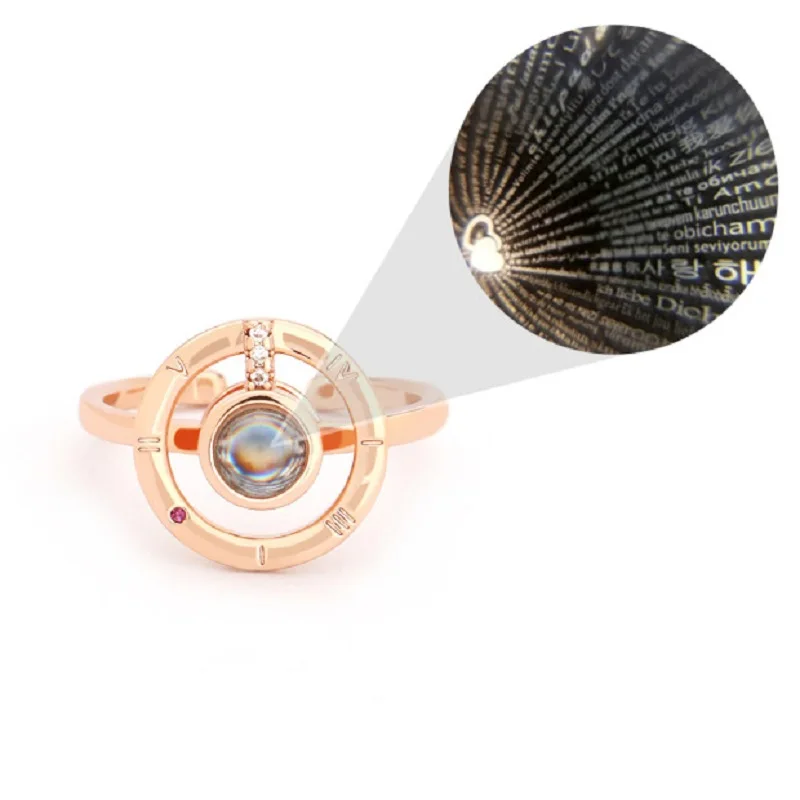 Новинка 2019 кольцо с проекцией на 100 языках я люблю тебя романтический подарок для