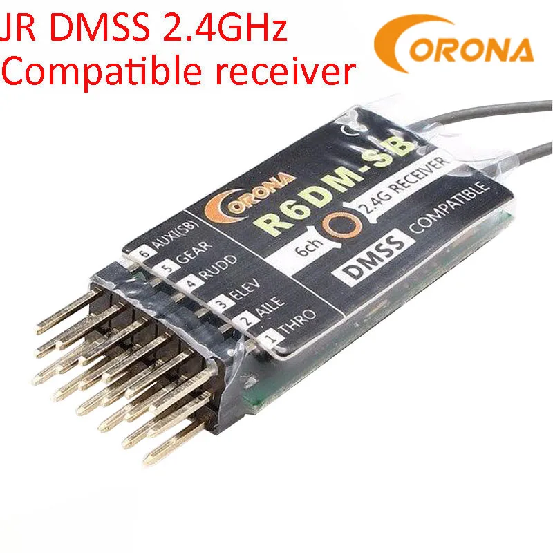 Corona R6DM SB 2 4G JR DMSS совместимый приемник с Sbus для XG6 XG7 XG8 XG11 XG14 передатчик|Детали и
