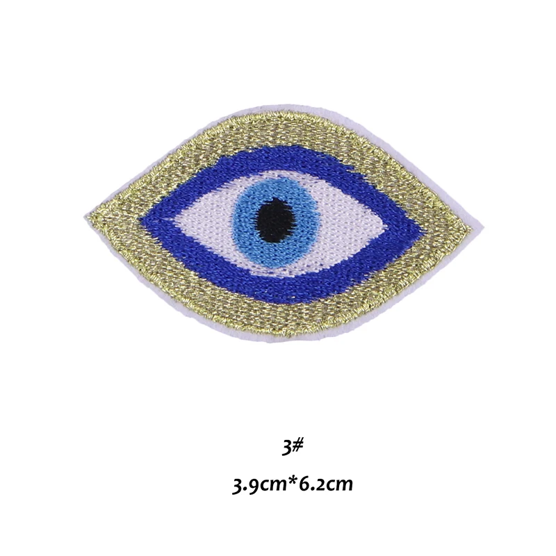 Глаз Khamsah ислам Халяль Луна значок Железный На нашивке вышитая аппликация