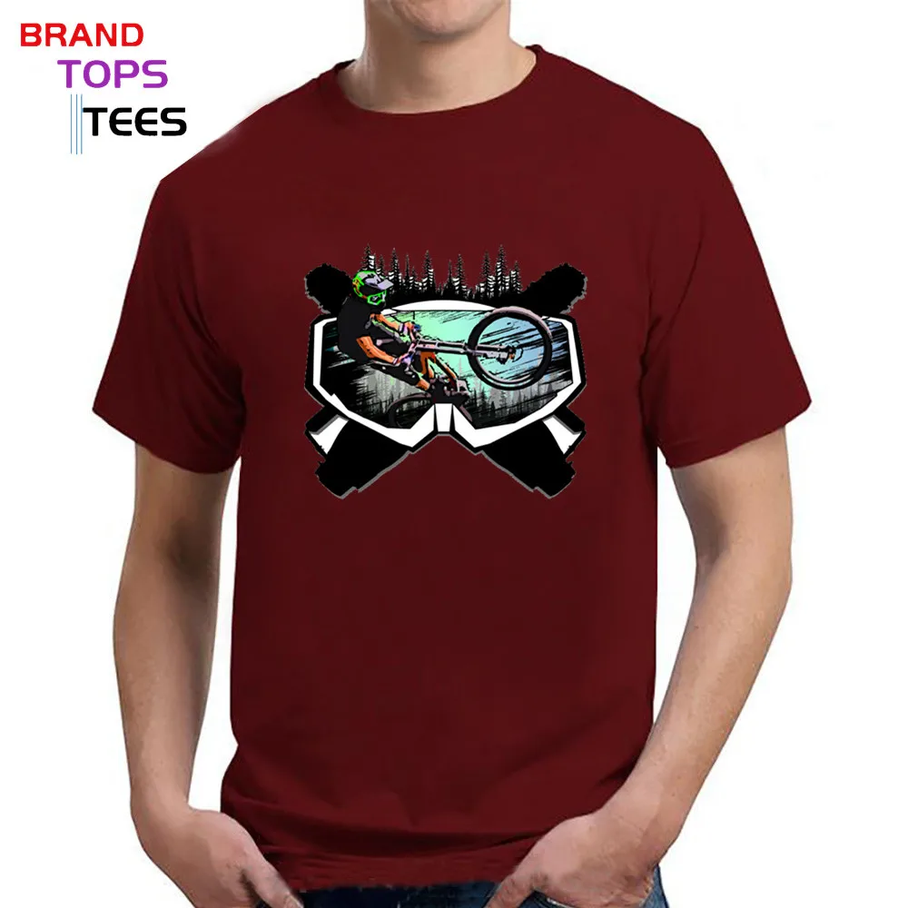 Футболка для горного велосипеда с изображением маски гонщика горы Байкерская
