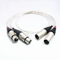 high quality xl8ag single crystal silver wirebalance wire signal cablehifi cable with plug xlr cable with plug