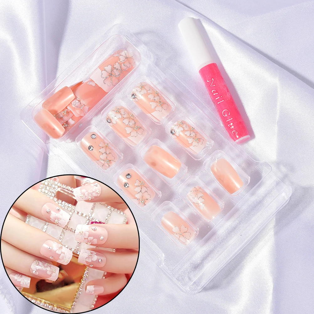 Горячая Распродажа Стразы для дизайна ногтей 3D накладные ногти поддельные 24