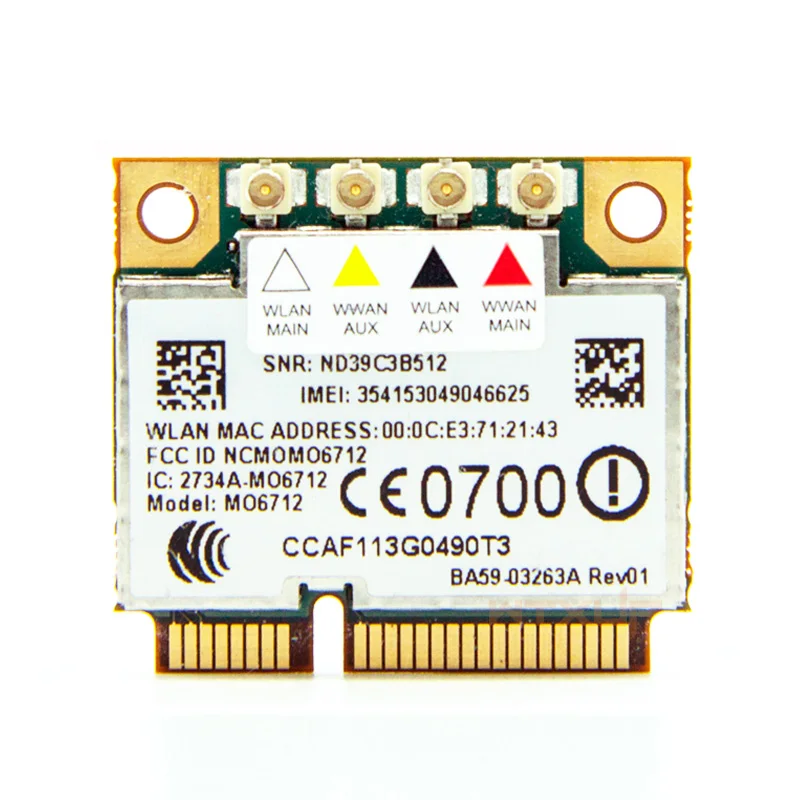 Мини PCI E 3G модуль беспроводной WWAN Wifi Wlan карта для опции GTM671W MO6712 HSDPA GPS EDGE WCDMA UMTS GSM 2 в