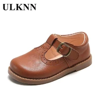 ulknn children girls leather shoes kids boys flats shoes 1 5y baby toddlers walking footwear boys classic leather school shoes