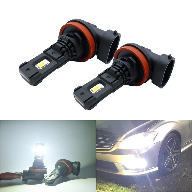 

2Pcs H8 H11 Led 6000K White H1 H7 HB4 9006 LED Fog Lights Bulb Driving Lamp For VW Toyota Nissan Renault Lada Hyundai 12V 24V