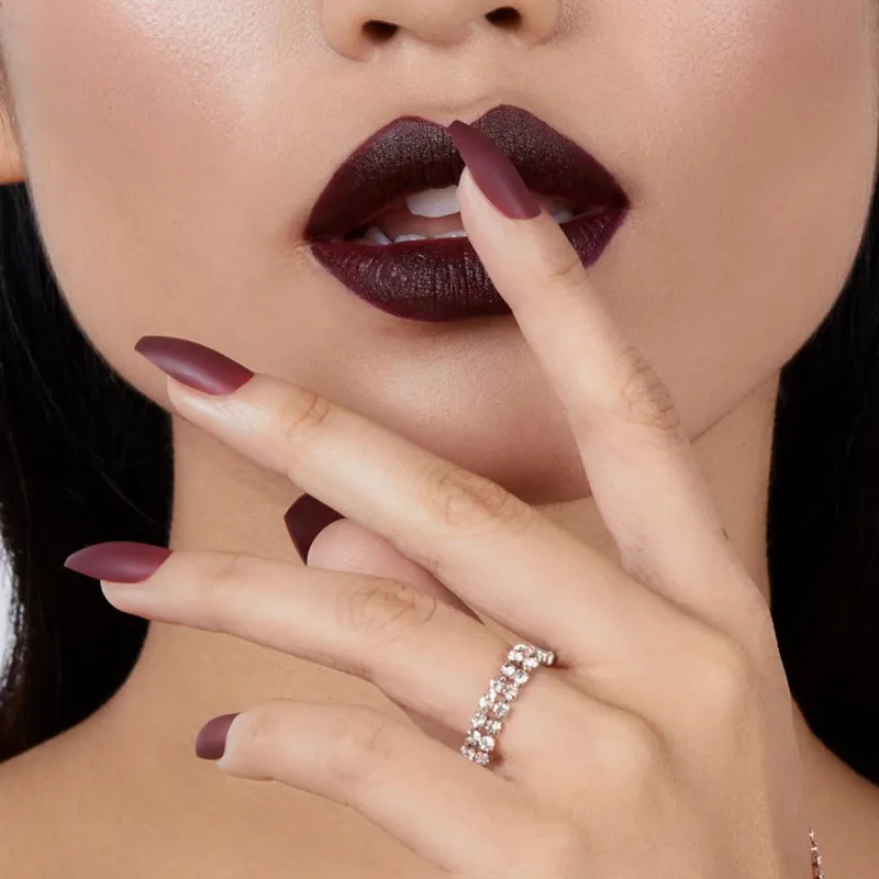 Матовая Форма гроба Nep Nagels короткие накладные ногти в форме балерины