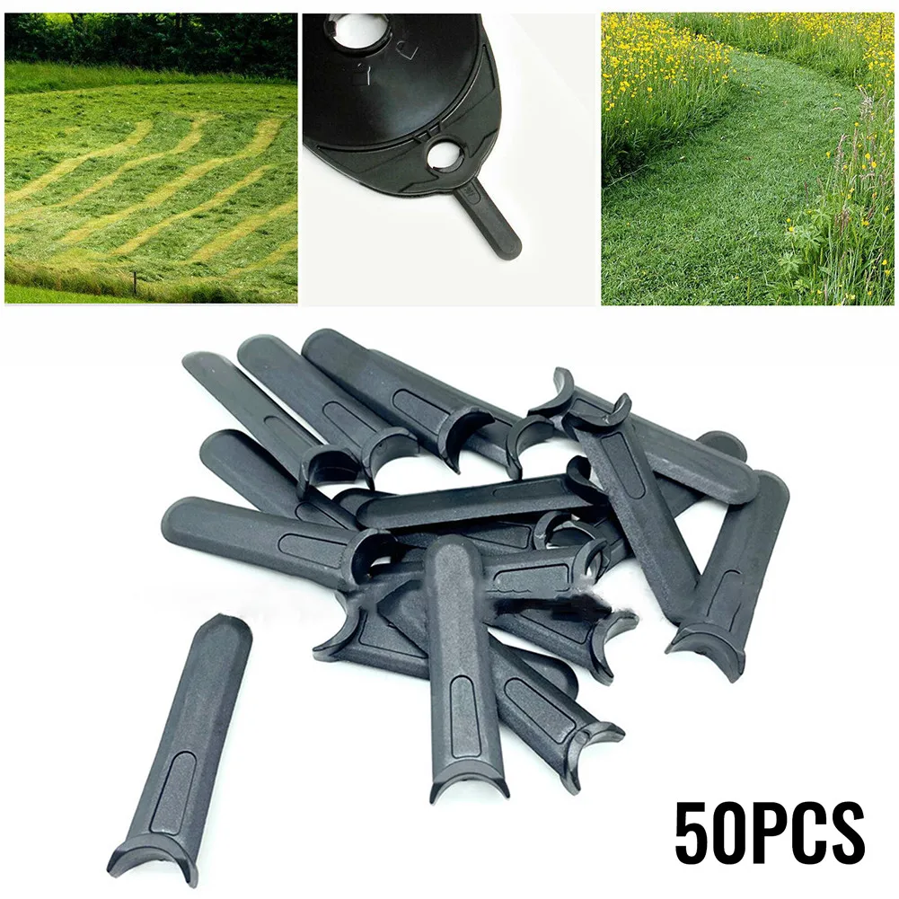 

50 Pcs Lawn Mower Plastic Blades Strimmer Parts For FLYMO HOVERVAC HOVER VAC Grass Trimmer Accessories