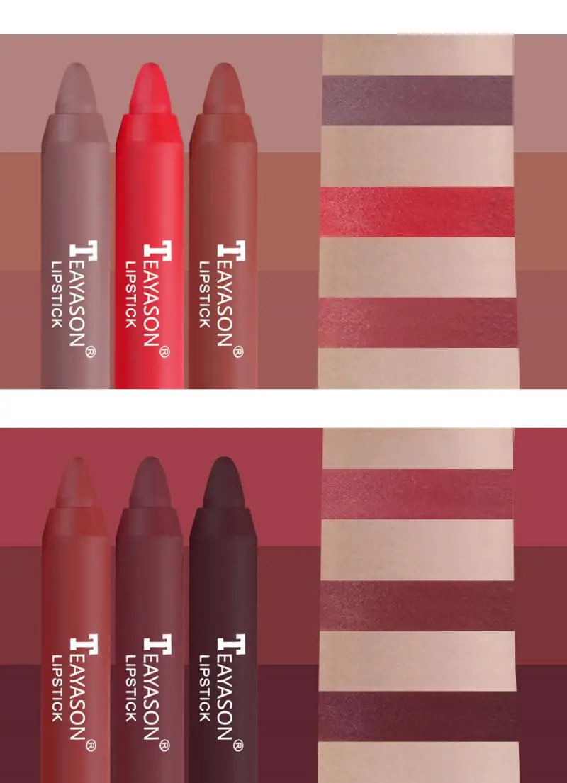 Матовая губная помада TSLM1 3 шт./кор. стойкая увлажняющая мягкая бархатная