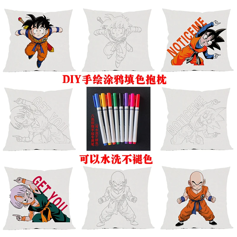 

Домашний декор Goku японское аниме комикс «сделай сам» родитель-ребенок картина льняная Подушка декоративный чехол для подушек подушки для д...