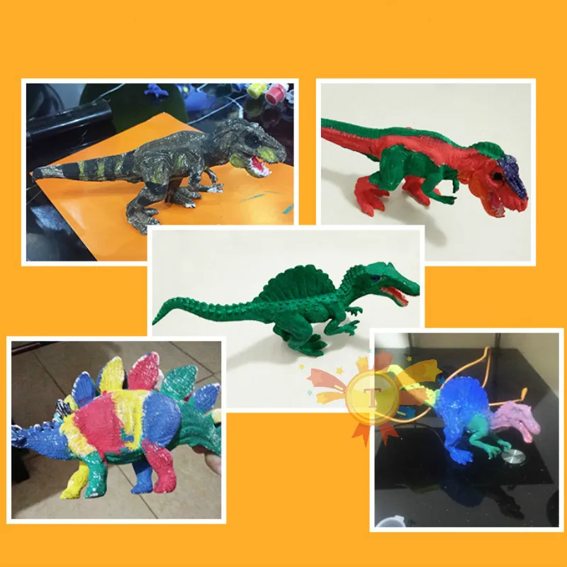 Children DIY toys Dinosaur Shape Doodle Enamel Painted Dolls Do Not Fall Bad Graffiti Painting for birthday gifts | Игрушки и хобби