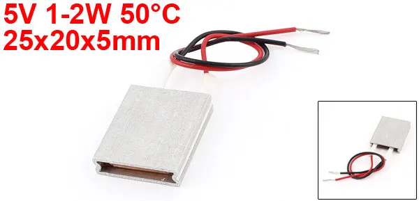 Uxcell Aluminum PTC Heater Thermostat Heating Plate Constant Temperature 25x20x5mm 5V 50C for Air or Solid | Обустройство дома