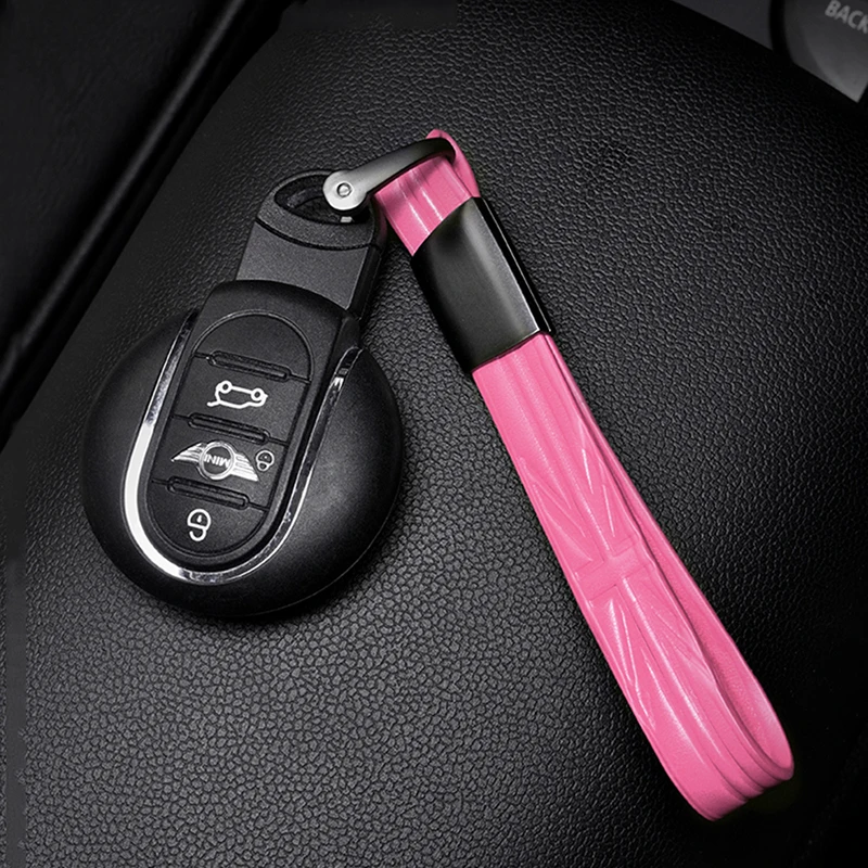 Стайлинг автомобиля кожаный брелок для ключей веревка декор Mini Cooper JCW One S R55 R56 R60 F54