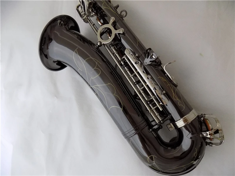 

Yellow brass C Melody Saxophone With Case Black nickel Sax Woodwind Musical Instruments